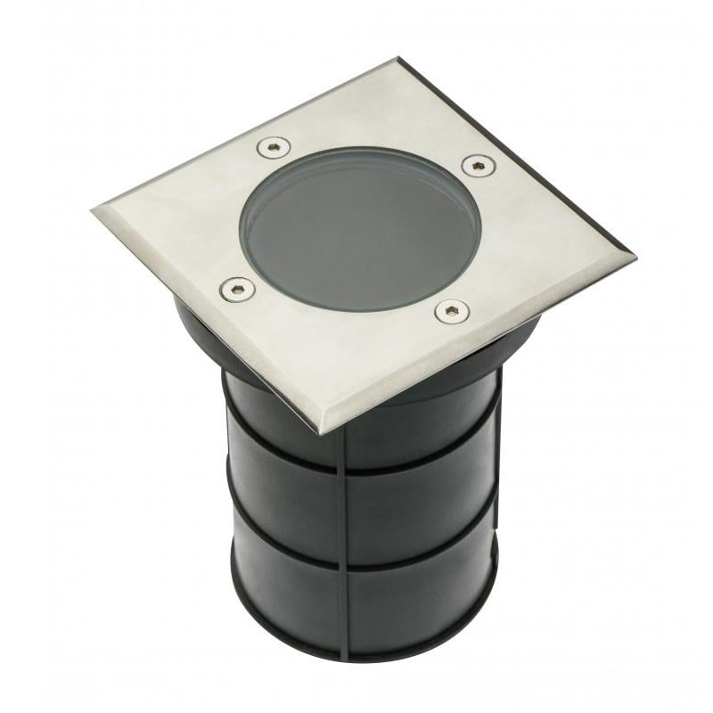 Светильник грунтовый ALFA GU10 50 Вт IP67 квадратный инокс 11х11 см (ON-ALFAKGU10-06)