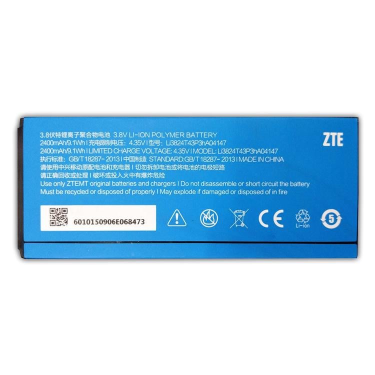 Батарея для ZTE Li3824T43P3hA04147 V5/RedBull V993w 2400 mAh