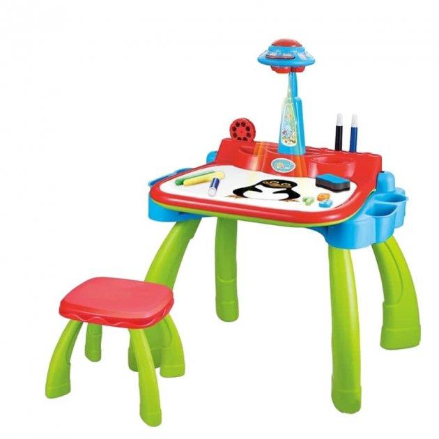 Стол-мольберт трансформер 3в1 для рисования на ножках с проектором (22088-22B)