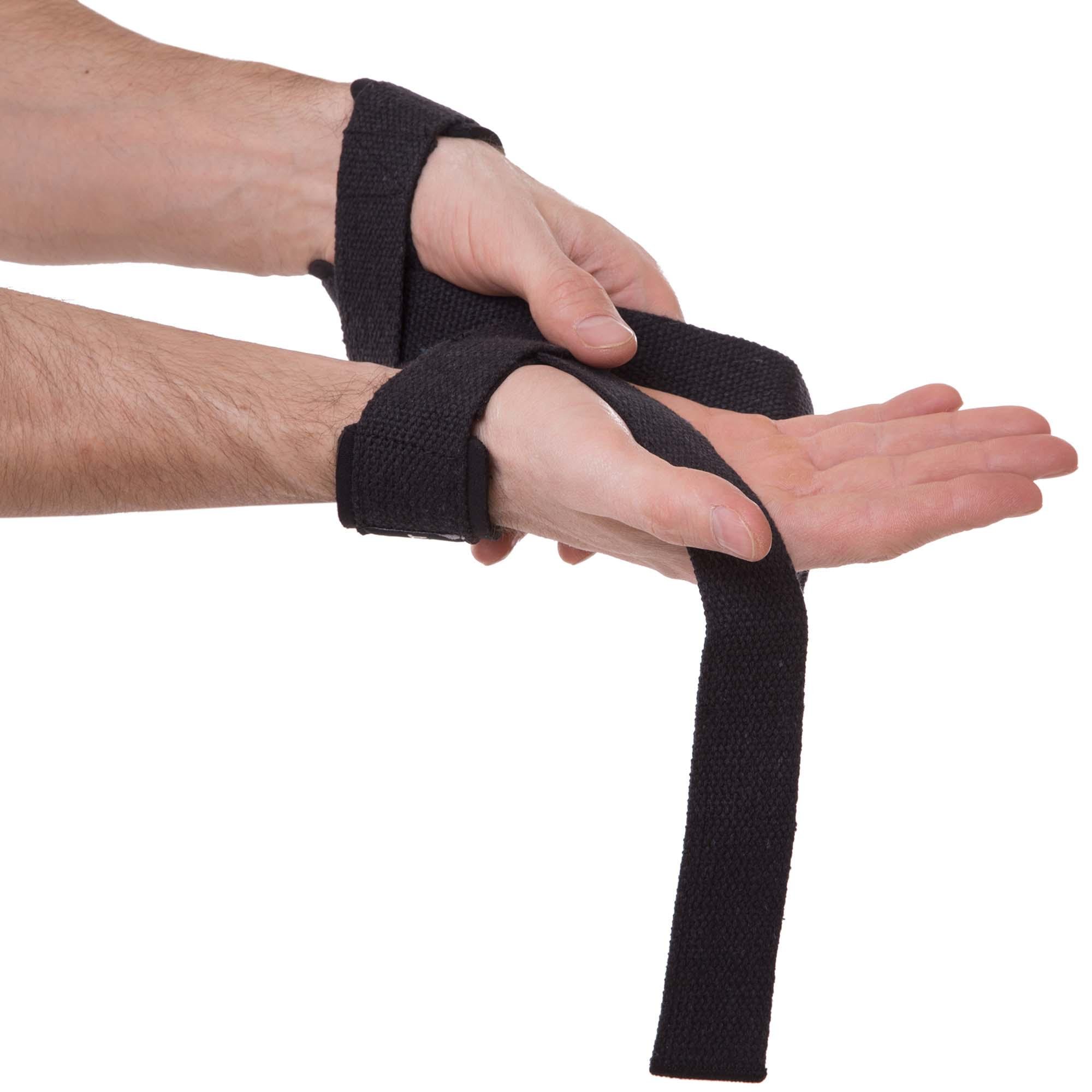 Лямки для тяги Zelart SB-167065 полиэстер 52х3,8 см 2 шт. Черный (SB-167065)