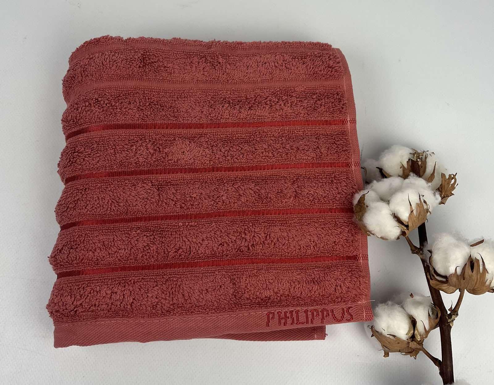 Полотенце Philippus Delux Cotton Barbaros А142 50x90 см Красный (CN31727) - фото 1