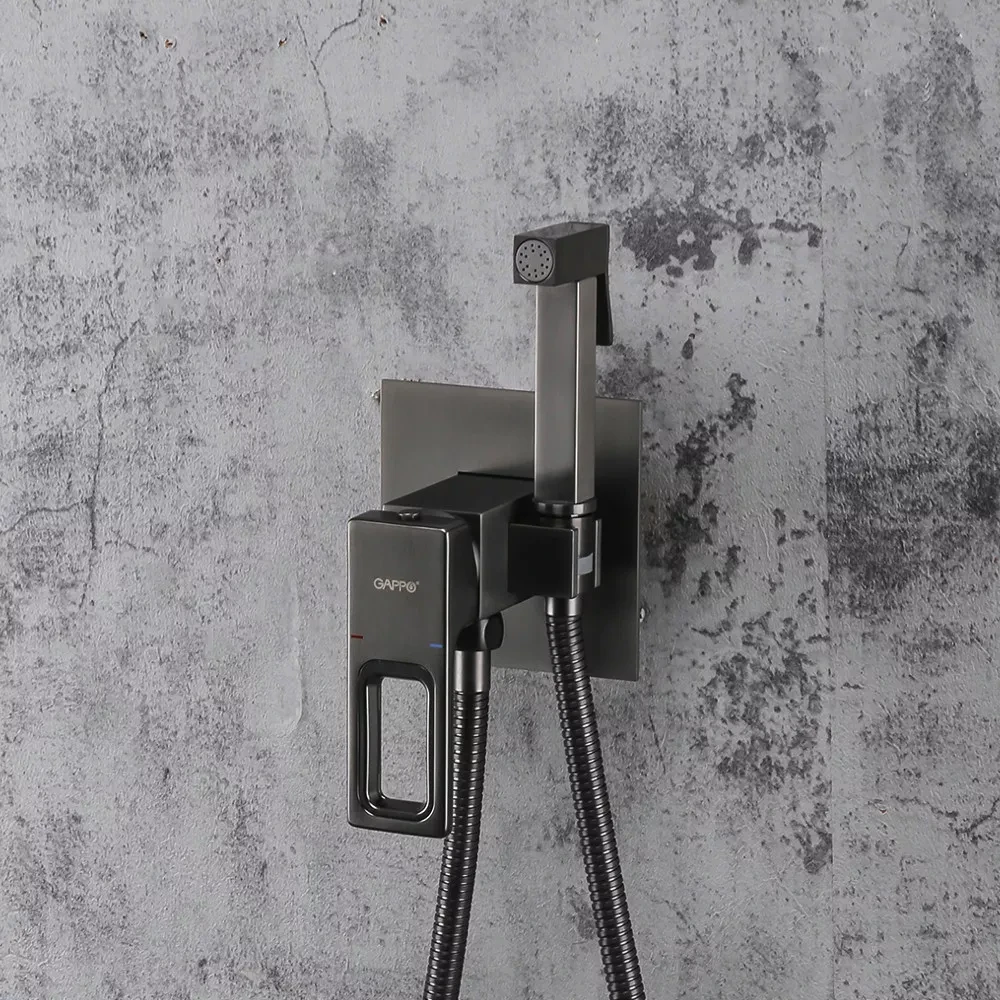 Гігієнічний душ прихованого монтажу Gappo G7217-9 Графіт (G7217-9) - фото 2