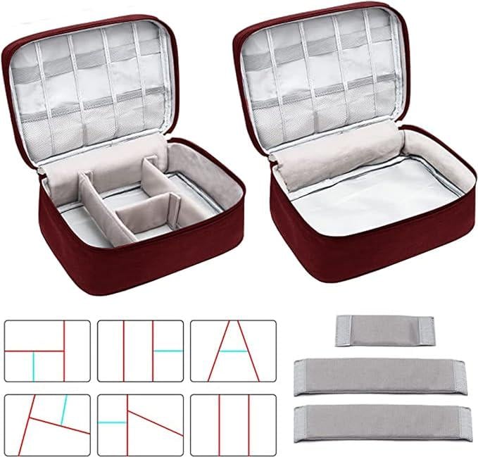 Дорожный органайзер для кабелей и зарядных устройств 24,5х18х10 см Красный (ОД-110-1) - фото 3