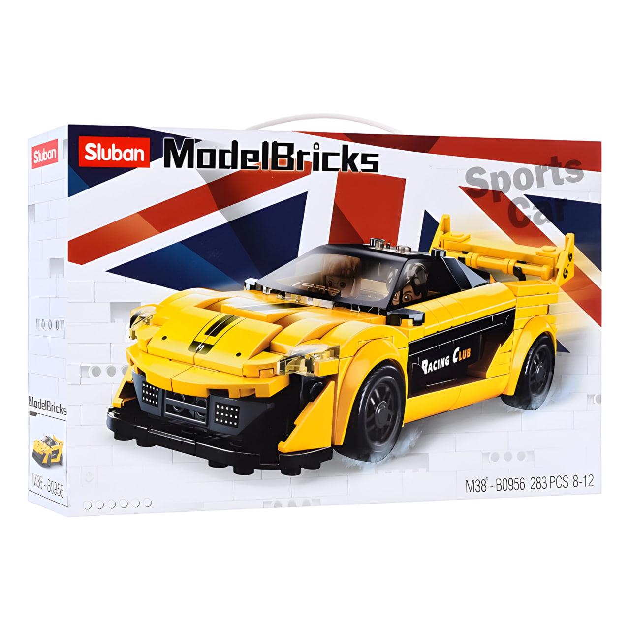 Конструктор Sluban Гоночный автомобиль 283 детали Желтый (M38-B0956) - фото 2 Конструктор Sluban Гоночный автомобиль 283 детали Желтый (M38-B0956) - фото 2