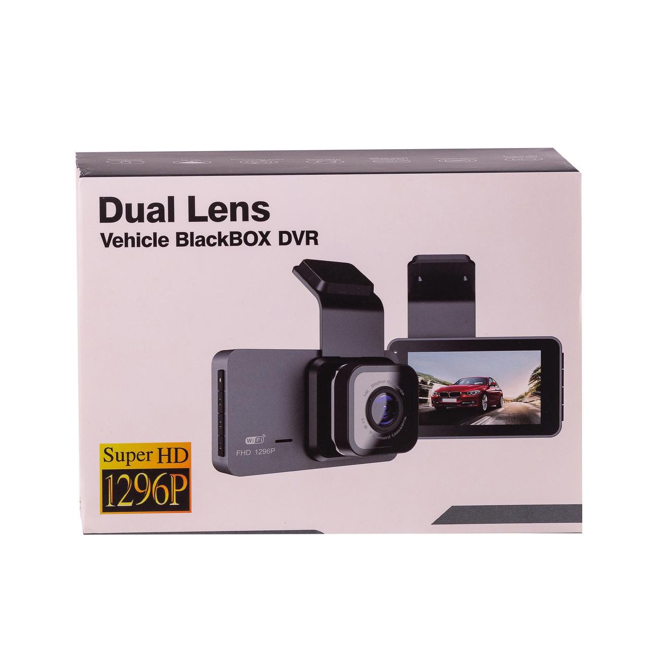 Видеорегистратор для авто Light Dual Lens Vihicle BlackBOX DVR с камерой заднего вида (2450441070) - фото 10