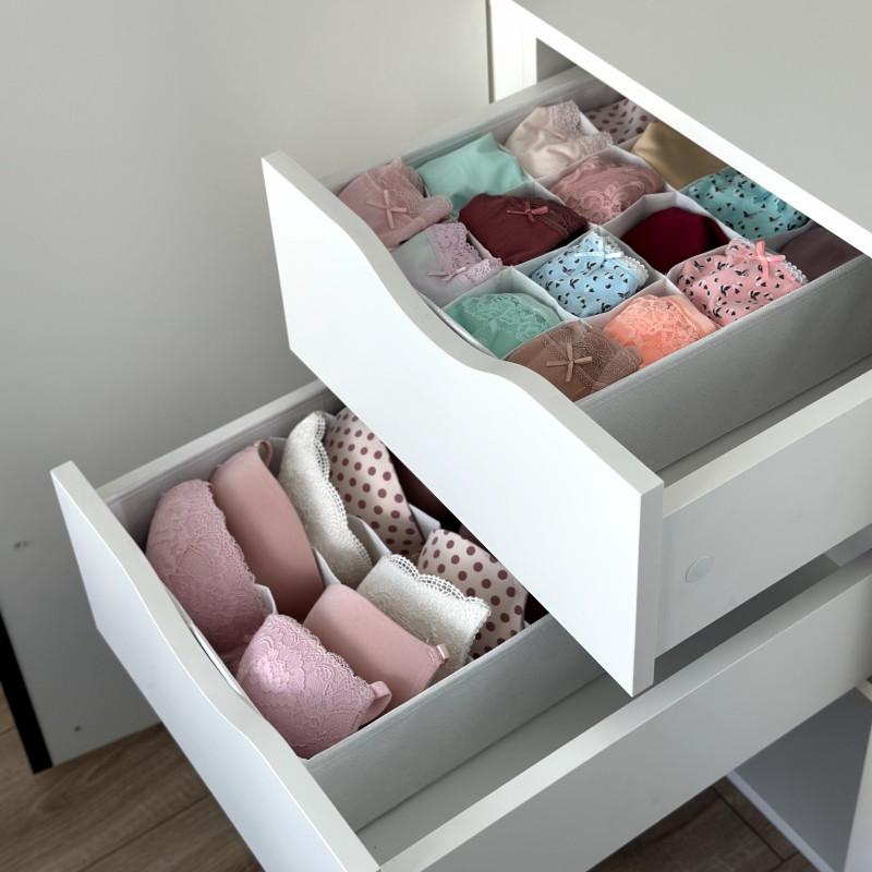 Набор органайзеров для белья 2 шт. Белый (Wh002) - фото 3 Набор органайзеров для белья 2 шт. Белый (Wh002) - фото 3