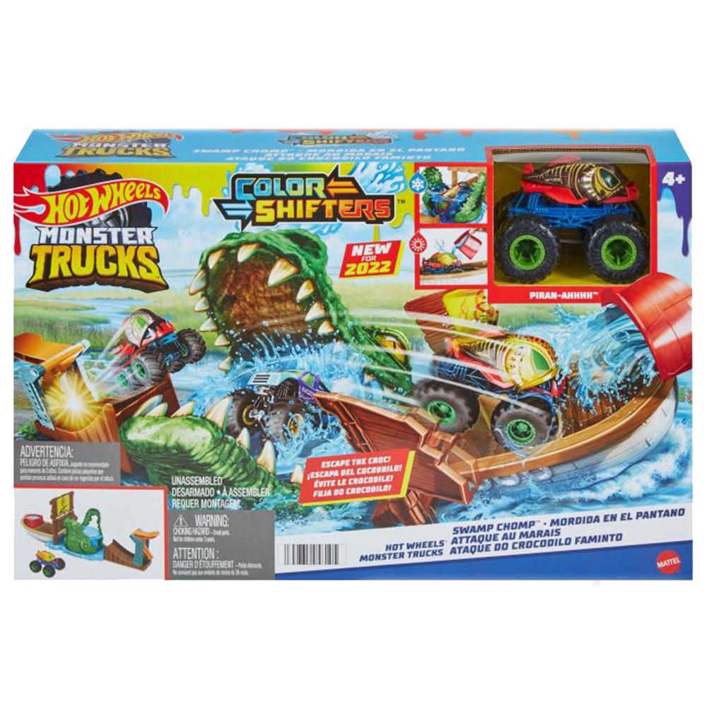 Игровой набор Hot Wheels Monster Trucks Охота крокодила (HGV14)