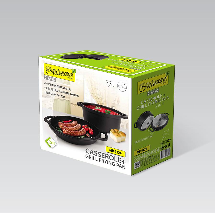 Каструля Maestro MR-4124 2в1 3,3 л 24 см (105660) - фото 4 Каструля Maestro MR-4124 2в1 3,3 л 24 см (105660) - фото 4