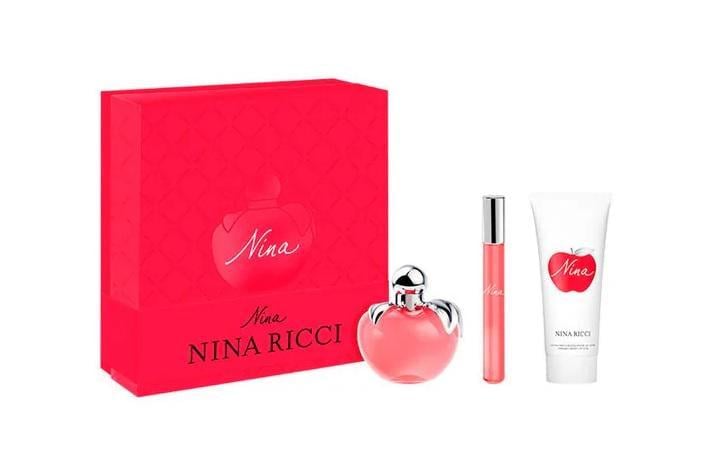 Подарунковий набір для жінок Nina Ricci Nina туалетна вода 50 мл/туалетна вода міні роликовий аплікатор 10 мл/лосьйон для тіла 75 мл (375511)