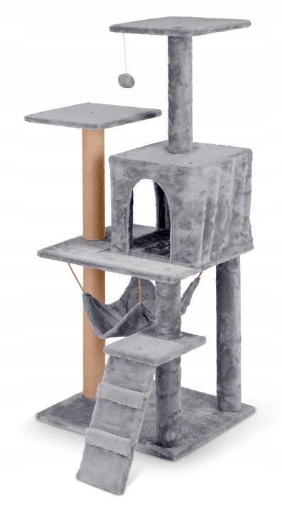 Кігтеточка для котів Pethaus PH-007 Кошачий будиночок дерев’яний 125 см (23114205) - фото 3