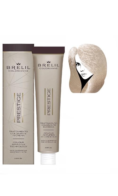 Фарба для волосся Brelil Colorianne Prestige 100/1 Супер-освітлювач платиновий попелястий (19371)