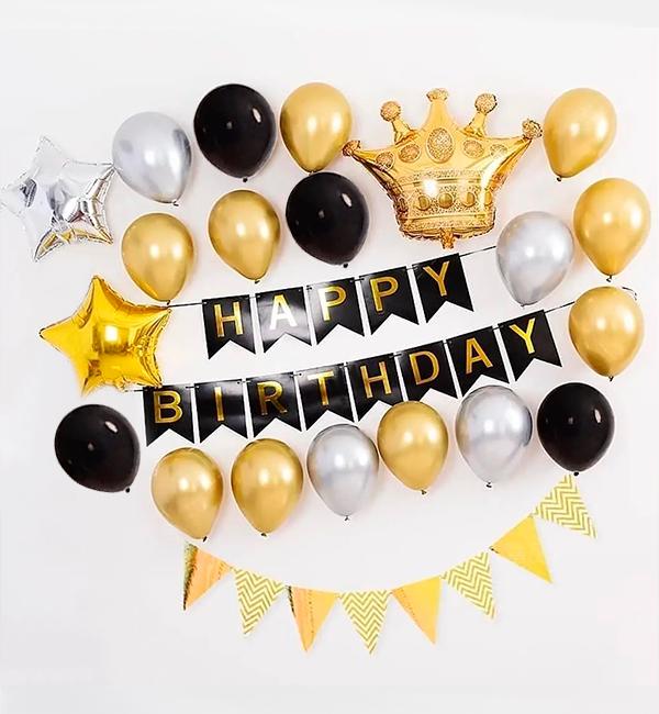 Набор из воздушных шаров Crown 22 пр. Black (415291)