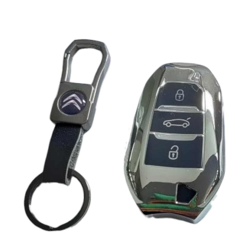 Чехол для ключа Citroen с брелоком Хром (2365370742)