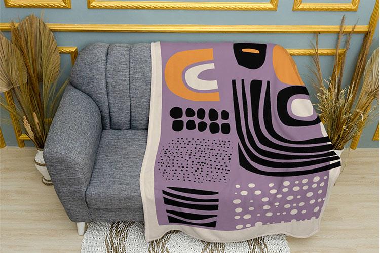 Плед PromoZP Абстрактный паттерн плюш двухслойный 135х150 см (102355-1)