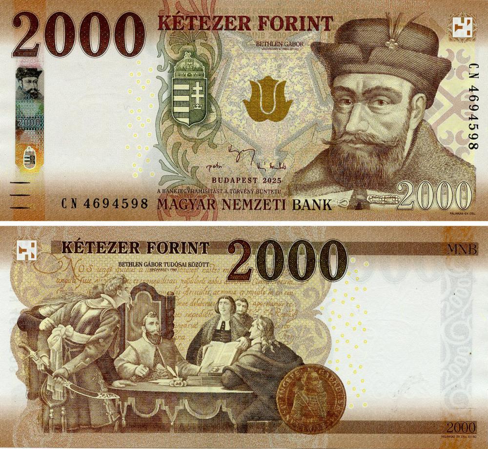 Коллекционная банкнота Венгрия 2000 форинтов 2025 UNC (P204)