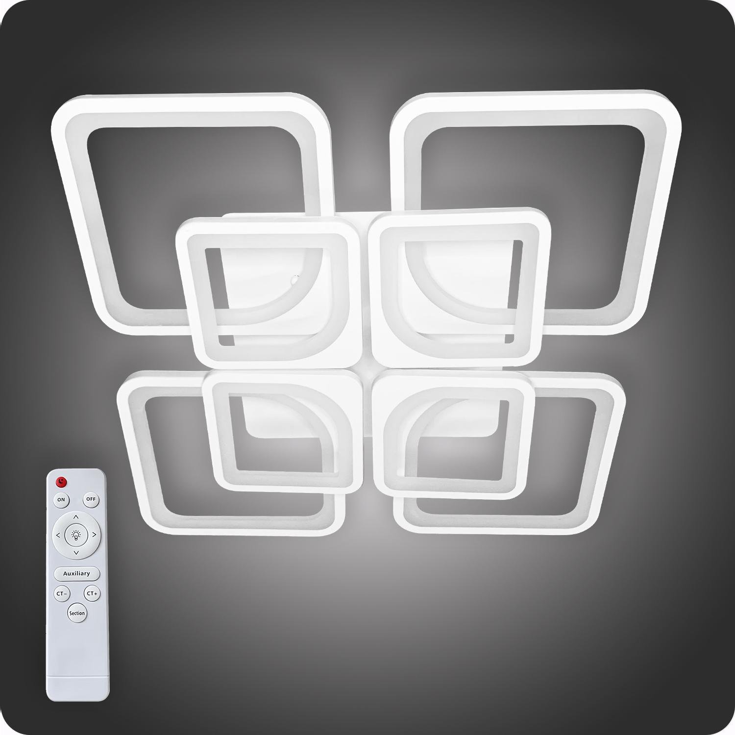 Люстра світлодіодна 517 Dlight з пультом 150 Вт Білий (02069)