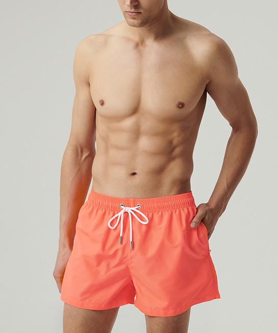 Шорты пляжные мужские Atlantic KMB-222 короткие с поясом на резинке со шнурком L Коралловый (2596974095)