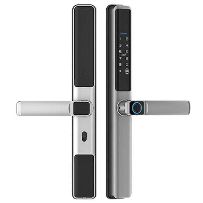 Замок дверний електронний NaviCat F5 Pro з додатком Tuya Silver (3_06869) Замок дверний електронний NaviCat F5 Pro з додатком Tuya Silver (3_06869)