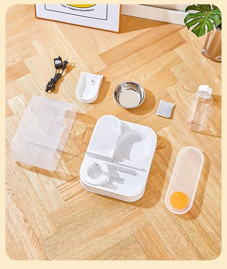 Поилка-кормушка для кошек и собак с фонтаном автоматическая - фото 4