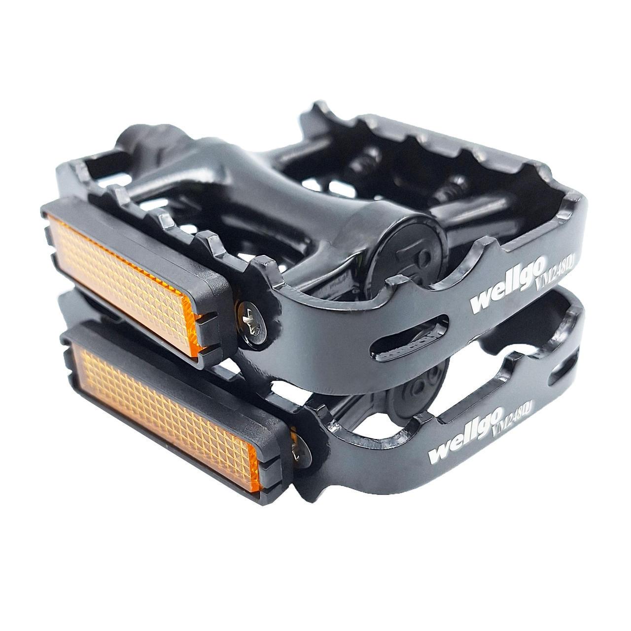 Педалі велосипедні алюмінієві Wellgo VM248DU на полімерних підшипниках Чорний (G0001514)