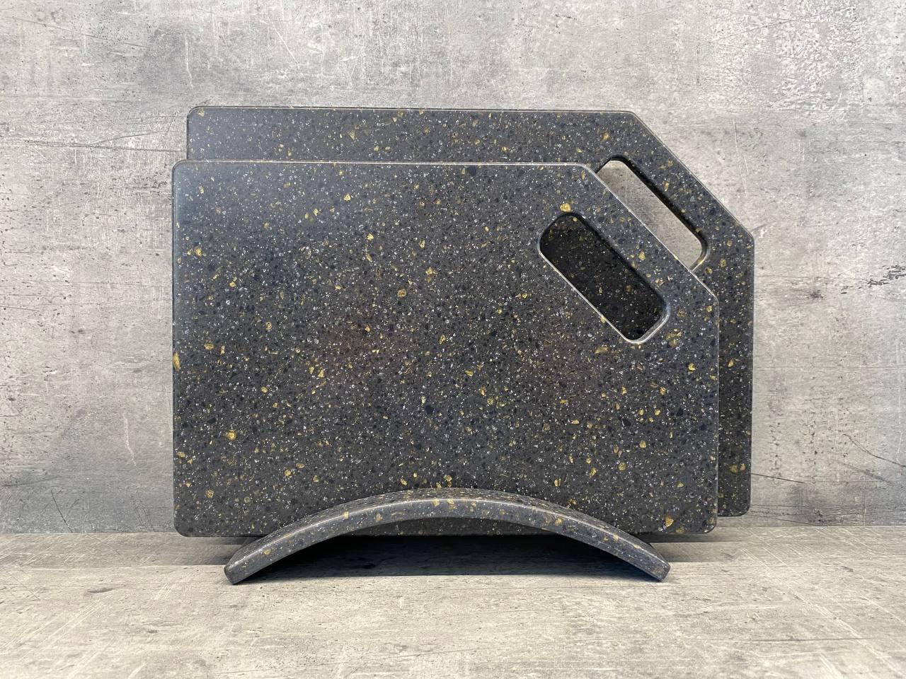 Набір кухонних дощок Gold Leaf із штучного акрилового каменю 2 шт. (23853406) Набір кухонних дощок Gold Leaf із штучного акрилового каменю 2 шт. (23853406)