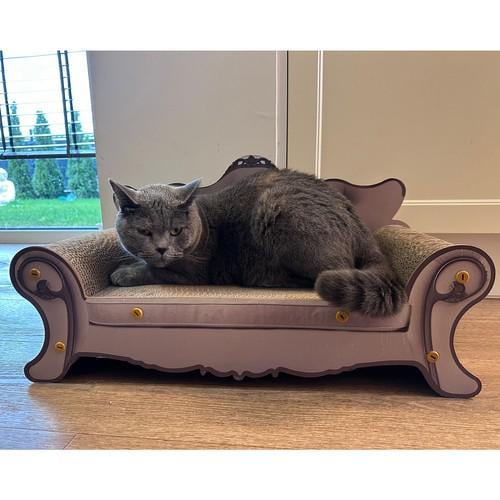 Кігтеточка-диван для котів Purlov з гофрокартону та МДФ (22614685) - фото 6 Кігтеточка-диван для котів Purlov з гофрокартону та МДФ (22614685) - фото 6