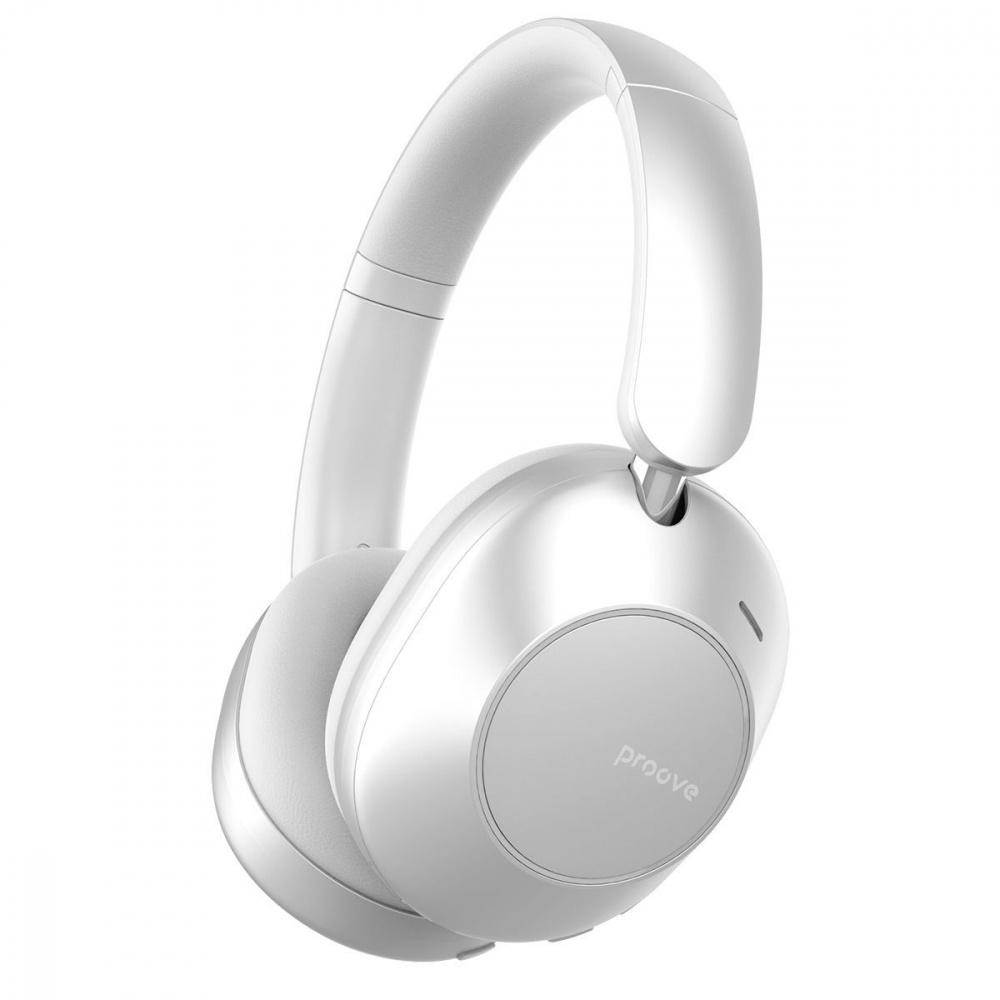 Наушники Proove Silence 3D with ANC Bluetooth 5.3 Type-C 1200 мАч Light Gray (HPSL3D010003) - фото 1