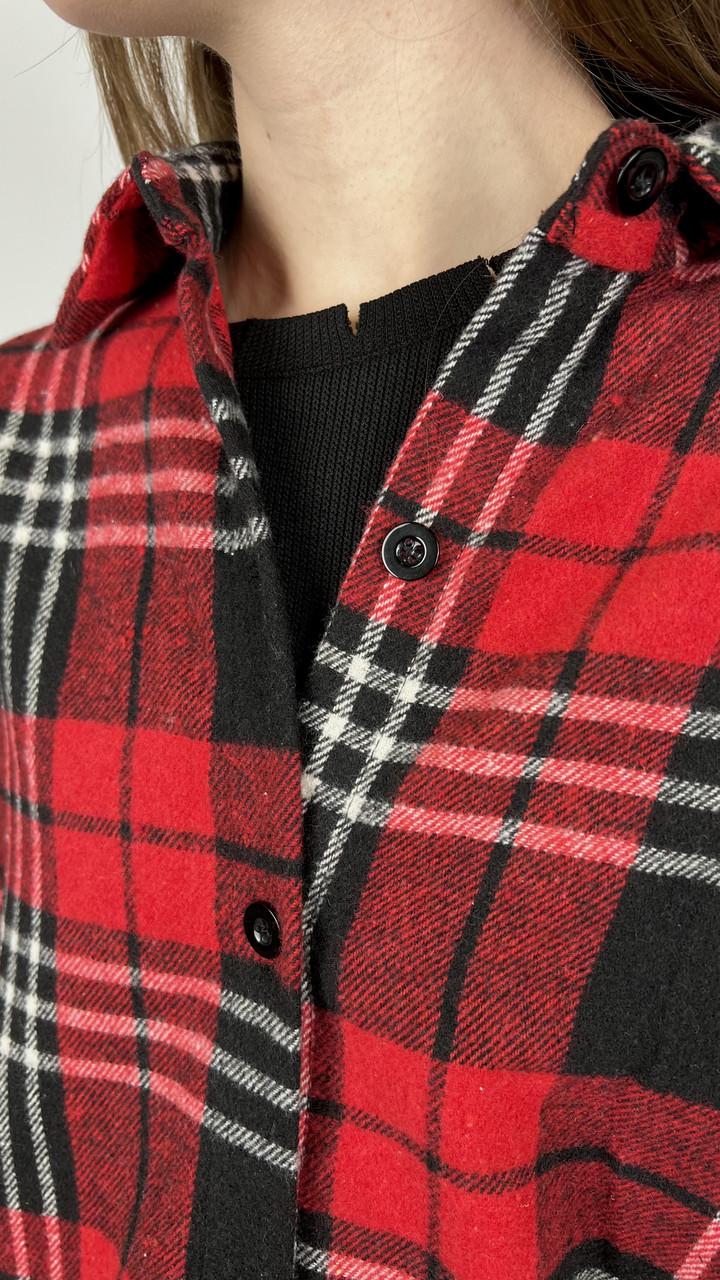 Сорочка жіноча Бренд #9827-02 OS Червоний (24064069) - фото 3 Сорочка жіноча Бренд #9827-02 OS Червоний (24064069) - фото 3