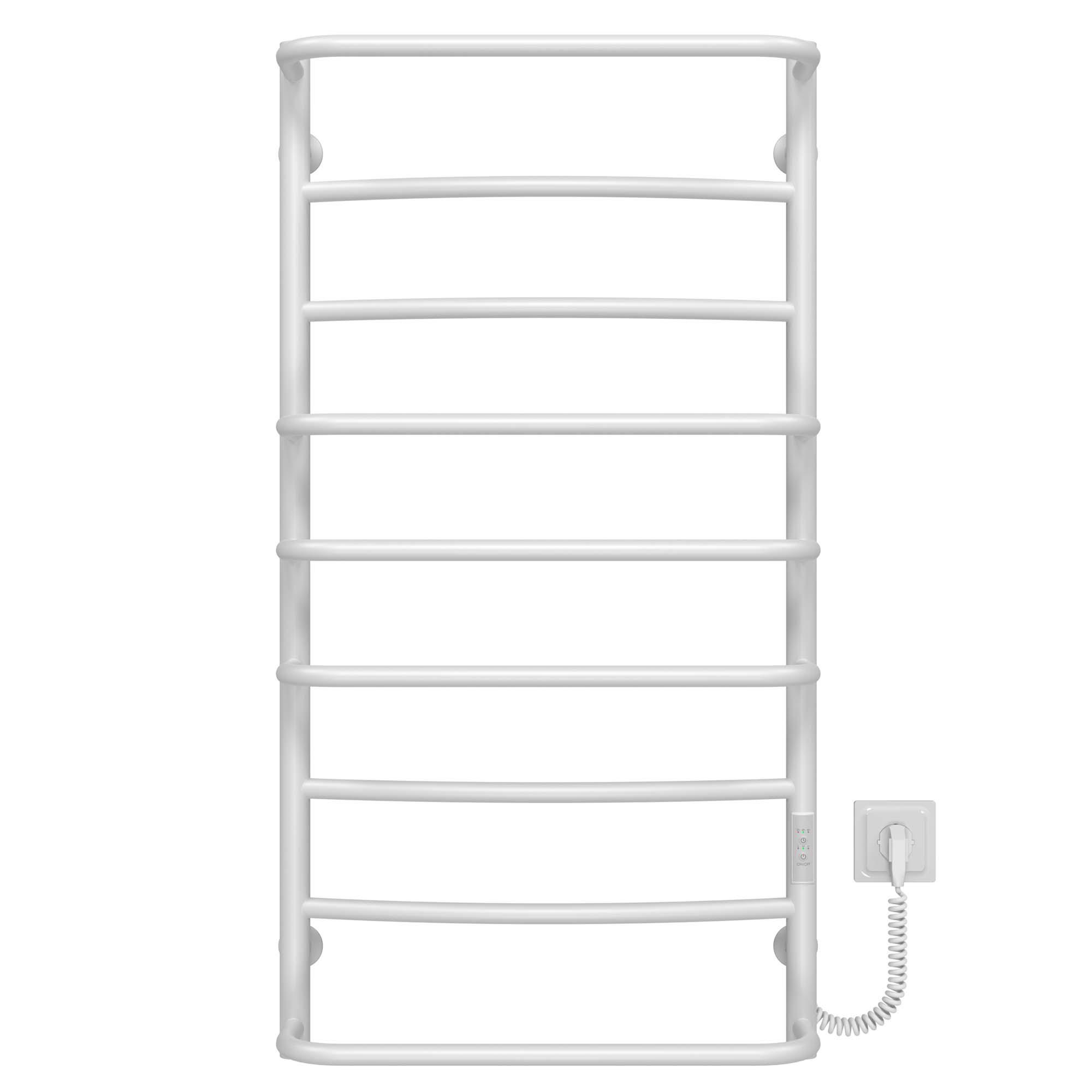 Полотенцесушитель электрический Deffi Аквамикс П9 WD03 правое подключение нержавеющая сталь 500x1000 мм Белый (C.AM.100.50.9.EWR3)