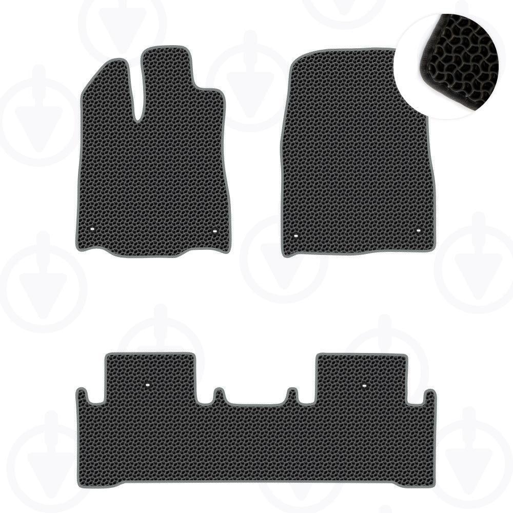 Комплект ковриков в салон Star-Tex для Acura MDX III 2013-2020 р. бензин EVA/Капля Черный/Серый (10010-04-05-42)