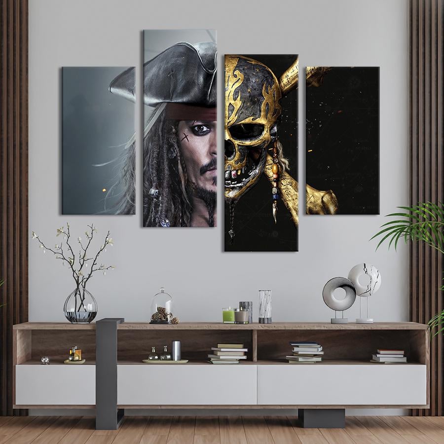 Картина на холсте Captain Jack Sparrow 129x90 см (1489-42)