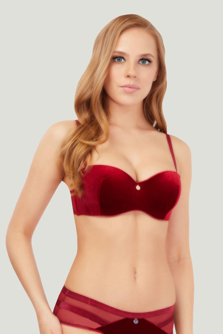 Бюстгальтер push-up Marc&Andre 85B Бордовий (71309)