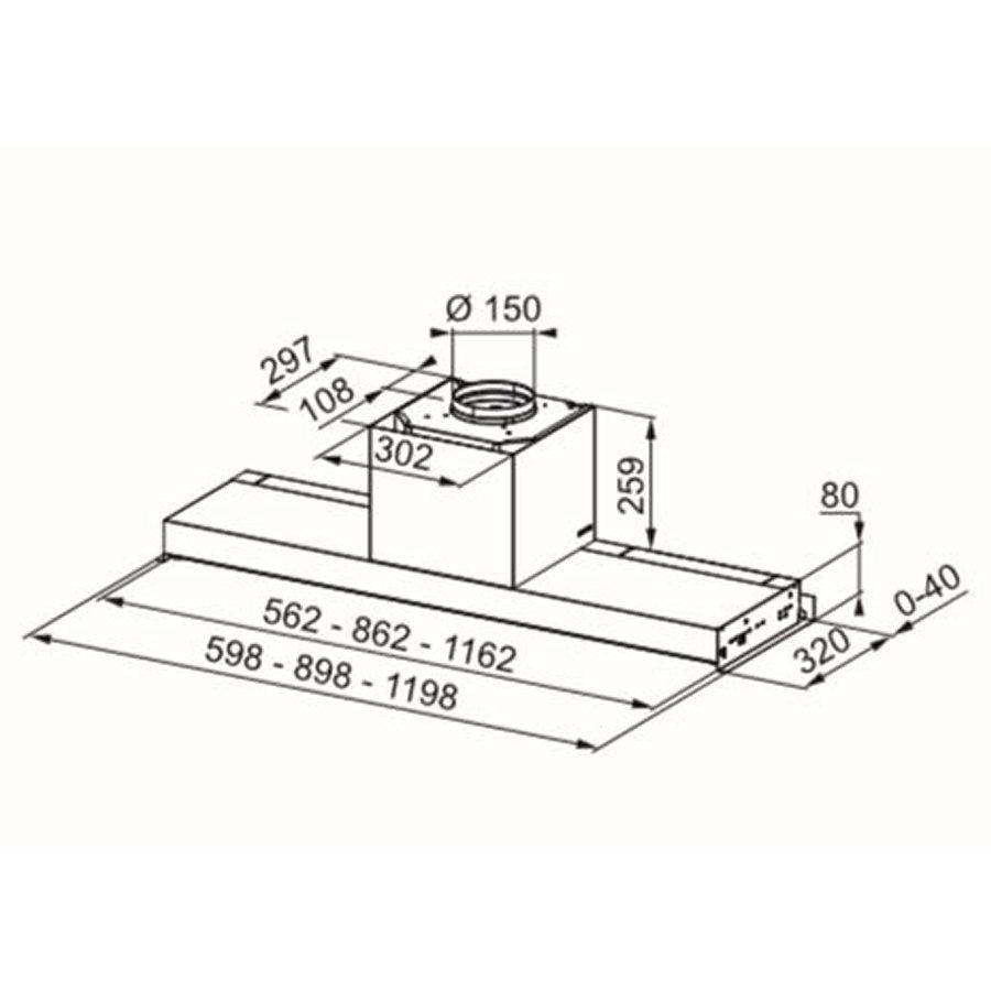 Кухонная вытяжка Franke Style Pro FSTPRO 608 X нержавеющая сталь стекло встраиваемая 60 см Прозрачный (305.0522.798) - фото 2