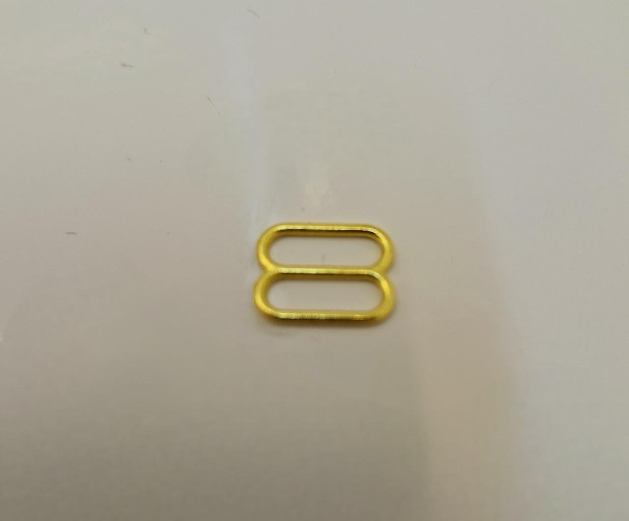 Регулятор восьмерка для бретелей бюстгальтера металлический 1 см Золотой (2252027254)