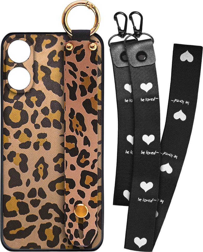 Чехол SHLab OPPO A17 Leopard + два ремешка с карабином (31870)
