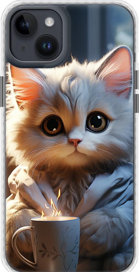 Чехол на iPhone 14 Plus White cat (5646pm-2645-42517)