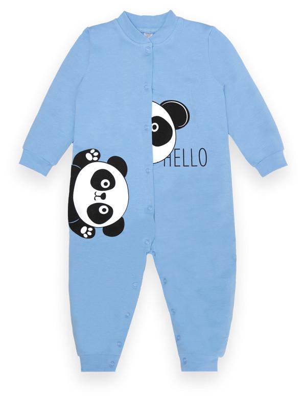 Комбинезон детский хлопковый для мальчика Gabbi КВ-22-2-33 Панда 80 см Голубой (13316) Комбинезон детский хлопковый для мальчика Gabbi КВ-22-2-33 Панда 80 см Голубой (13316)