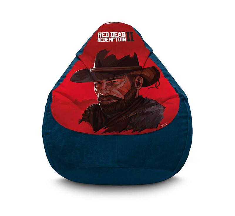 Кресло мешок iPuff Arthur Morgan Флок XL 80x110 см Синий Кресло мешок iPuff Arthur Morgan Флок XL 80x110 см Синий