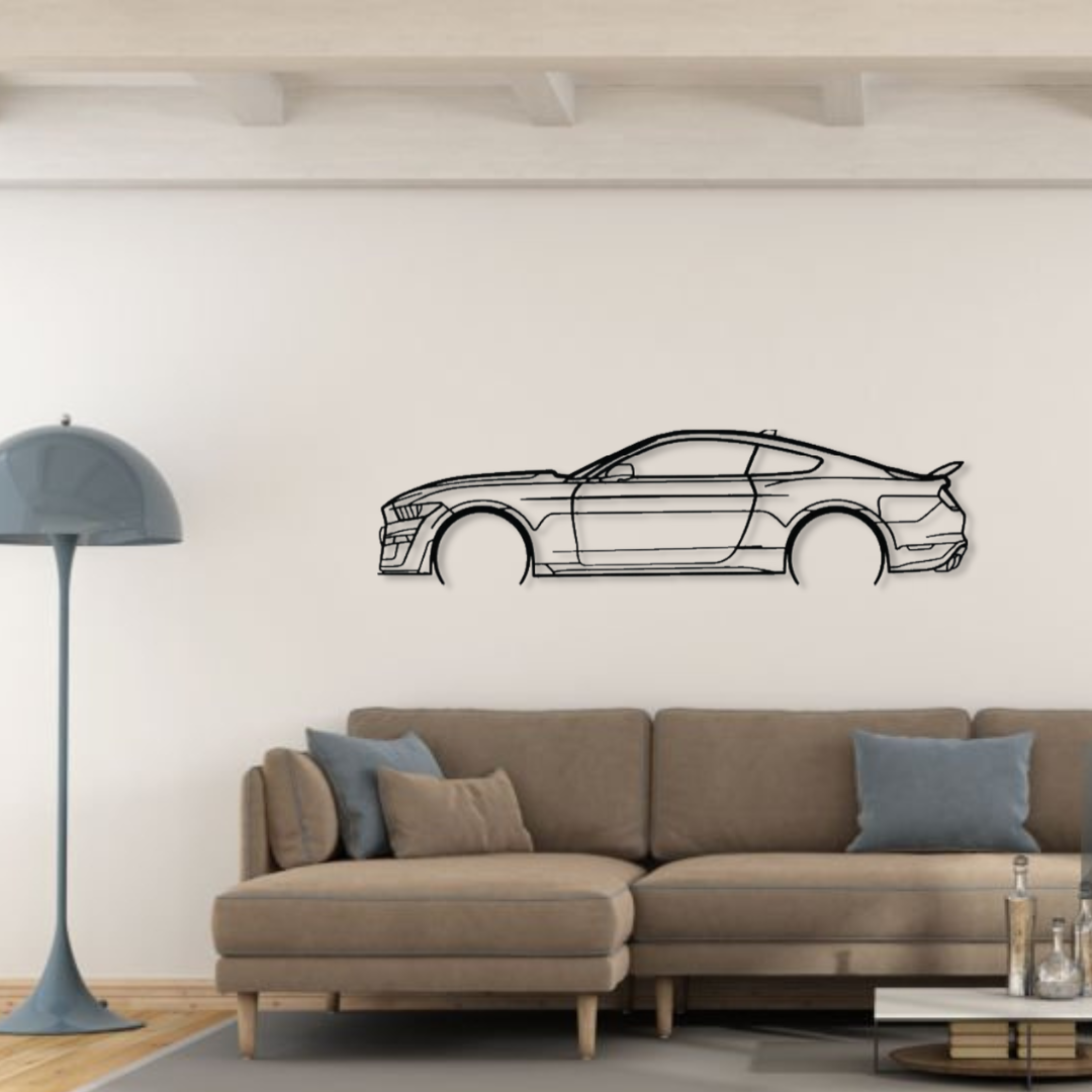 Декор на стену авто Ford Mustang Shelby GT500 2021 из металла 140 см (auto104)
