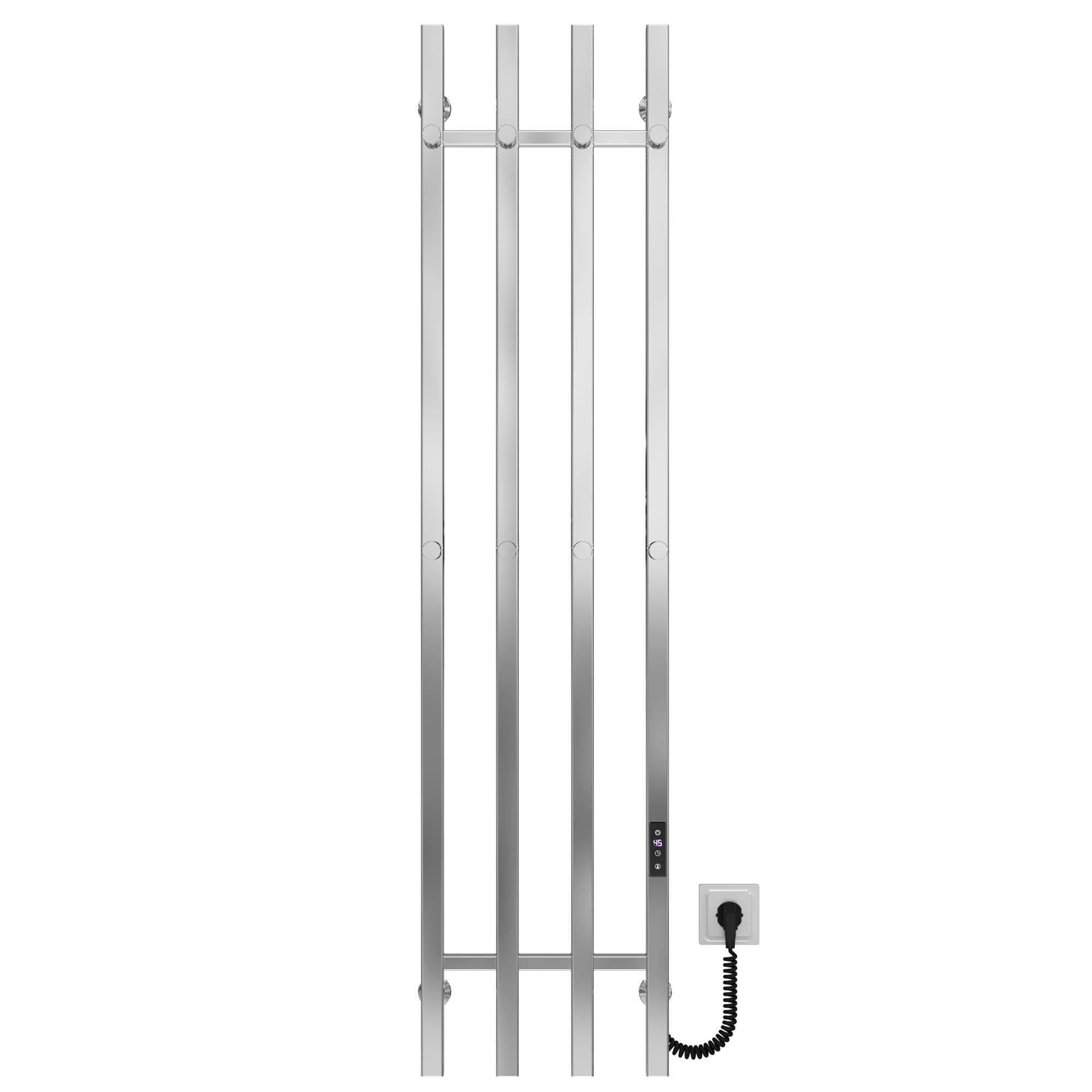 Полотенцесушитель электрический Deffi Split П4 JD04 правое подключение нержавеющая сталь 300х1400 мм Хром (A.SP.140.30.4.E.C.R.2)