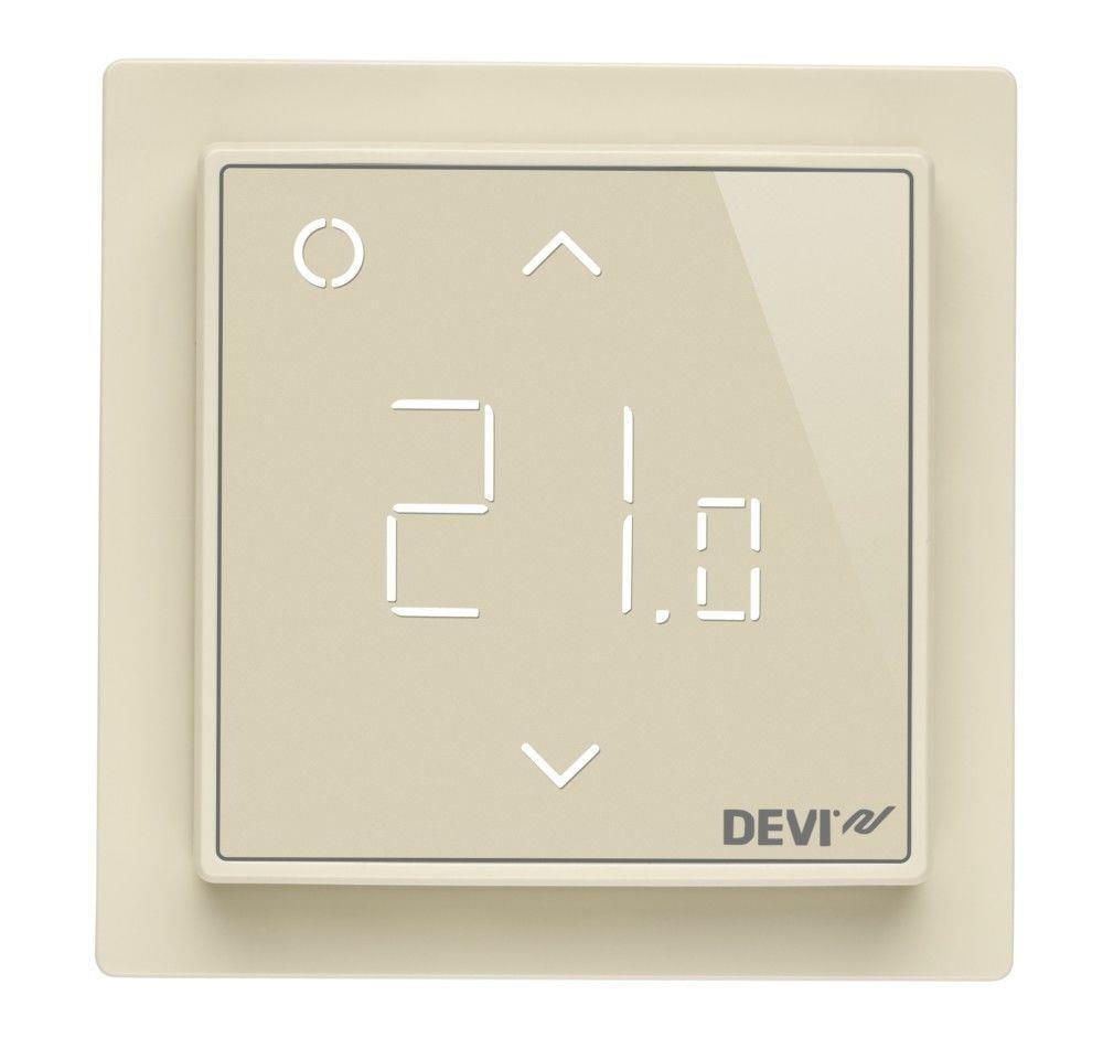 Терморегулятор DEVI Devireg Smart Wi-Fi электронный встроенный Слоновая кость (ERC-140F1142)