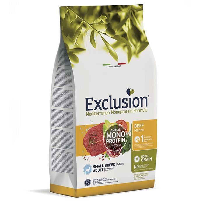 Корм сухий Exclusion Beef Small Breed для дорослих собак маленьких порід 2 кг