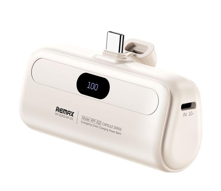 Повербанк Remax RPP-632 5000 Type-C Plug Emergency White (26771843) - фото 1 Повербанк Remax RPP-632 5000 Type-C Plug Emergency White (26771843) - фото 1