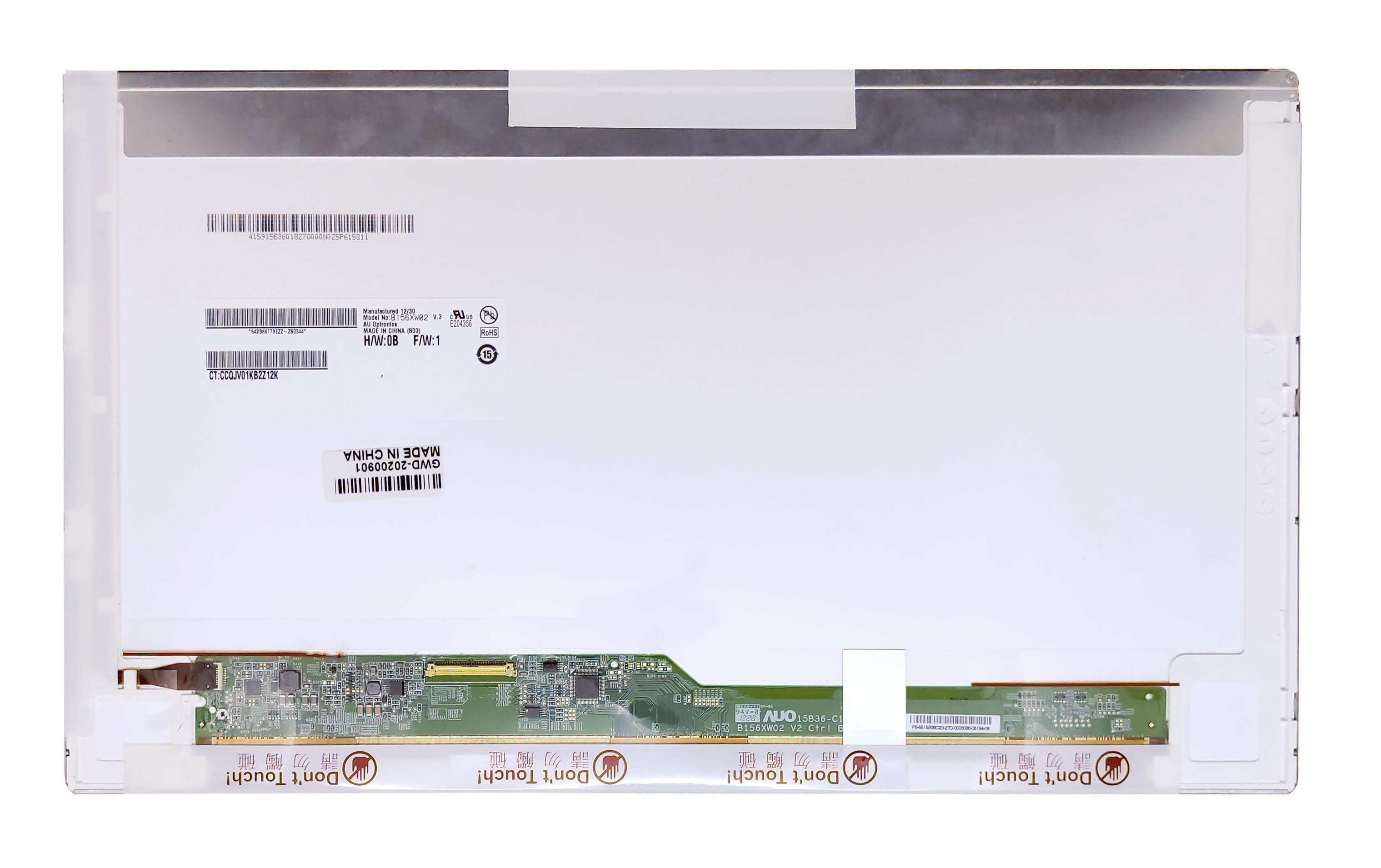 Матрица для ноутбука 15,6" Normal 40 pin слева 1366x768 LED без креплений глянцевая AU Optronics AUO B156XW02 v.3