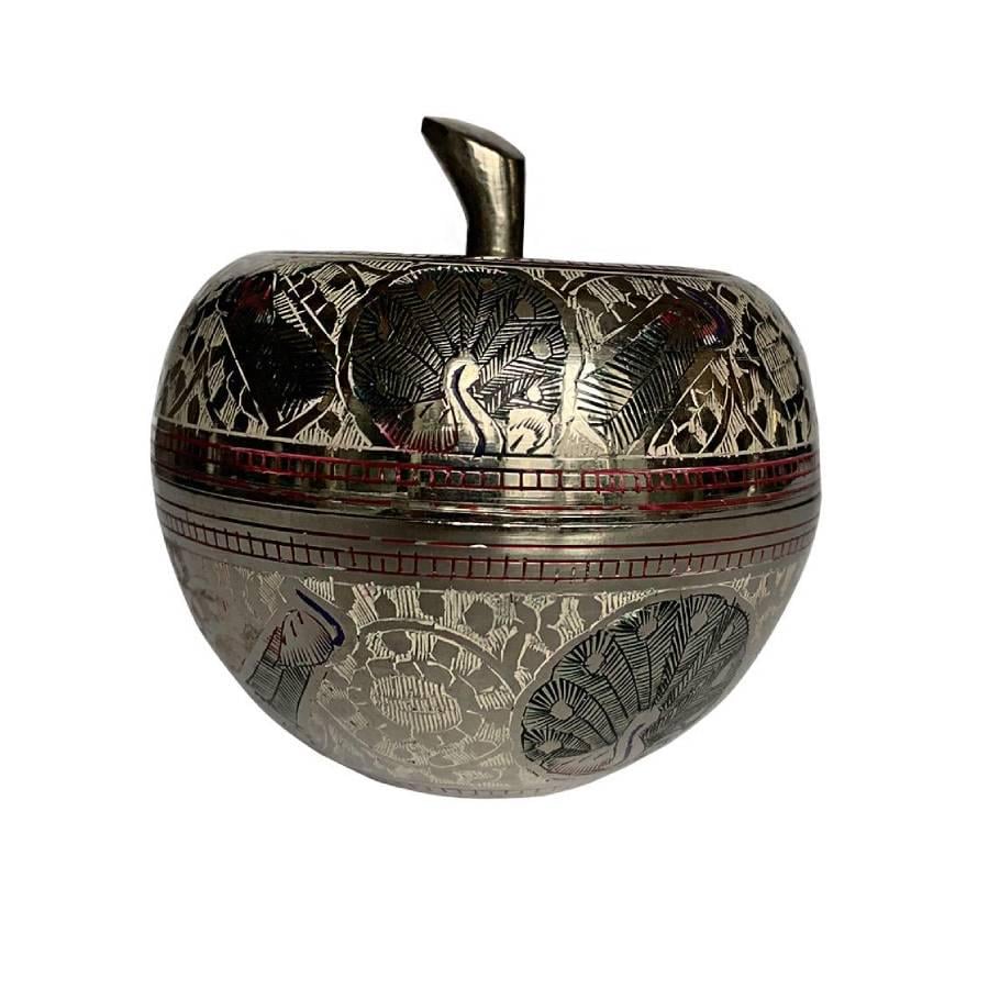 Цукерниця з різьбленням Silk Route 10х10 см та напиленням срібла латунь (1173) - фото 2 Цукерниця з різьбленням Silk Route 10х10 см та напиленням срібла латунь (1173) - фото 2