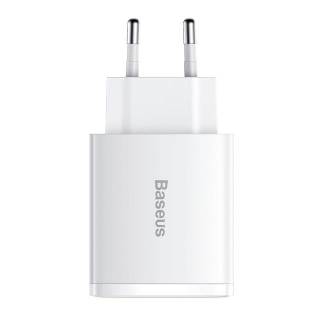 Зарядное устройство BASEUS Compact Quick Charger QC+ PD/Type-C/2хUSB EU 30W White (28089357) - фото 3
