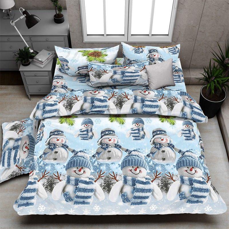 Комплект постельного белья подростковый София Снеговики (663)