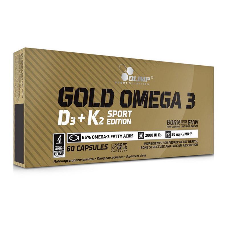 Рыбий жир Olimp Gold Omega 3 D3 + K2 Sport Edition 60 капс. (09346-01)