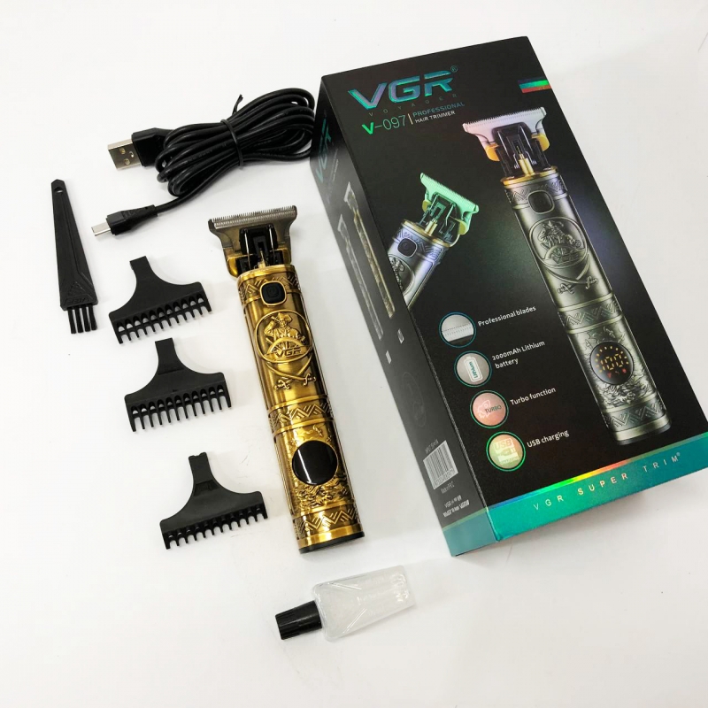 Машинка для стрижки VGR V-097 акумуляторна 3W Gold (tf5478) - фото 14