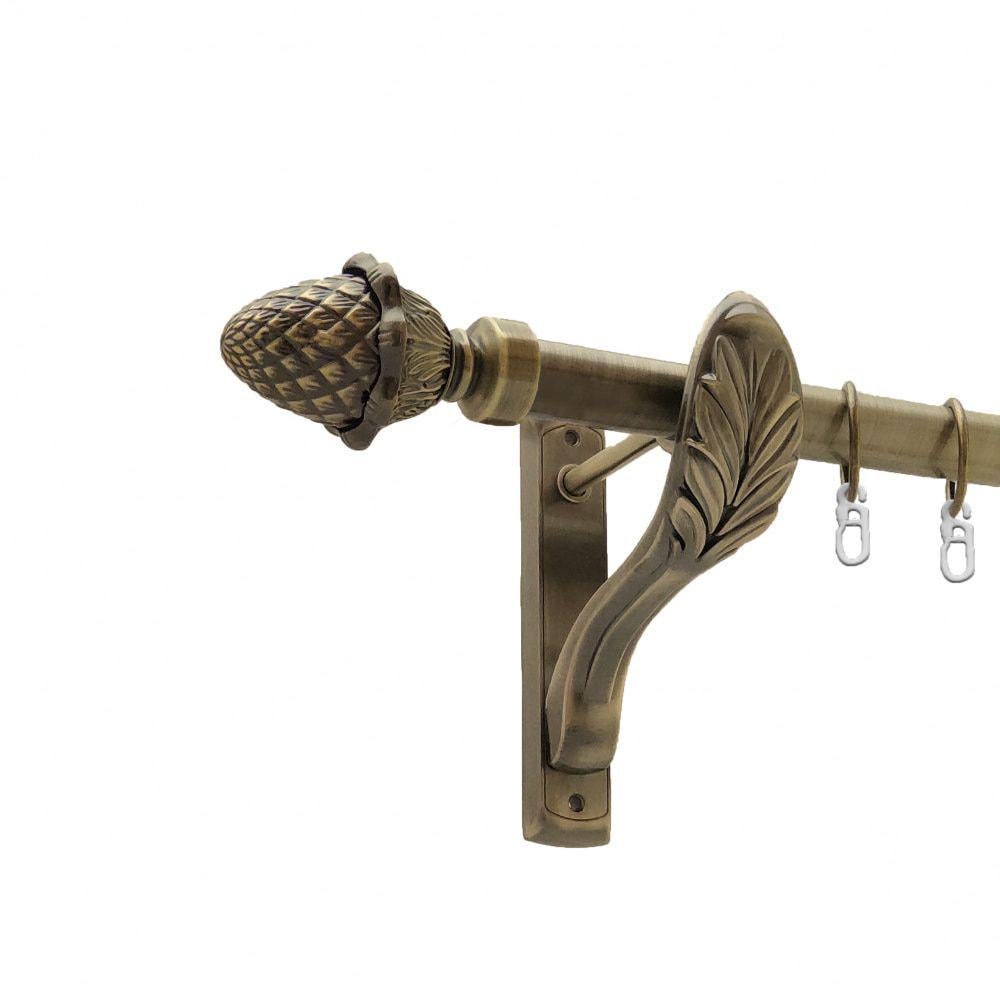 Карниз Orvit Цинара металевий однорядний ретро гладка труба кільце металеве 25 мм 300 см Антик (4224732)